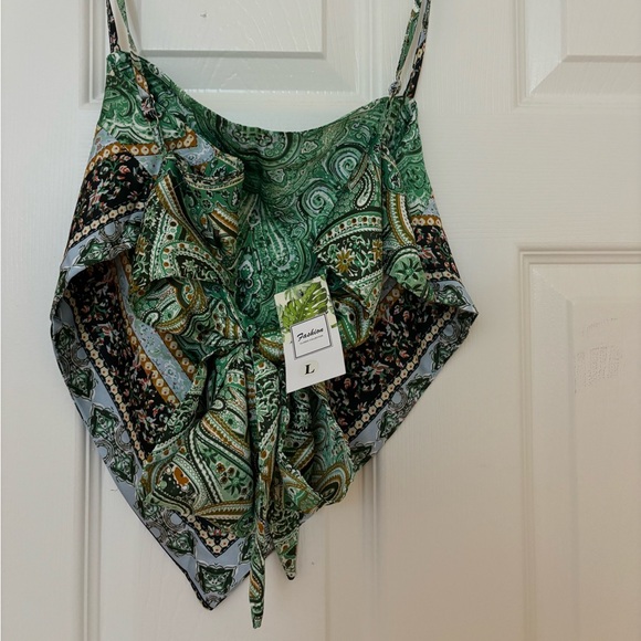 Green handkerchief tank top - Picture 2 of 2